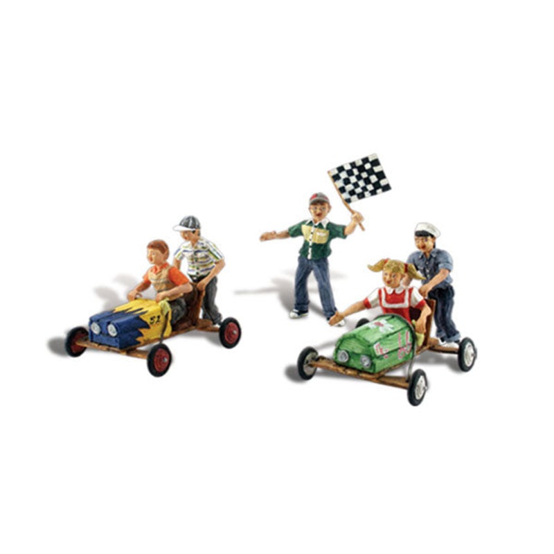 Woodland Scenics WDSA1952 Downhill Derby Scale Figures HO Scale