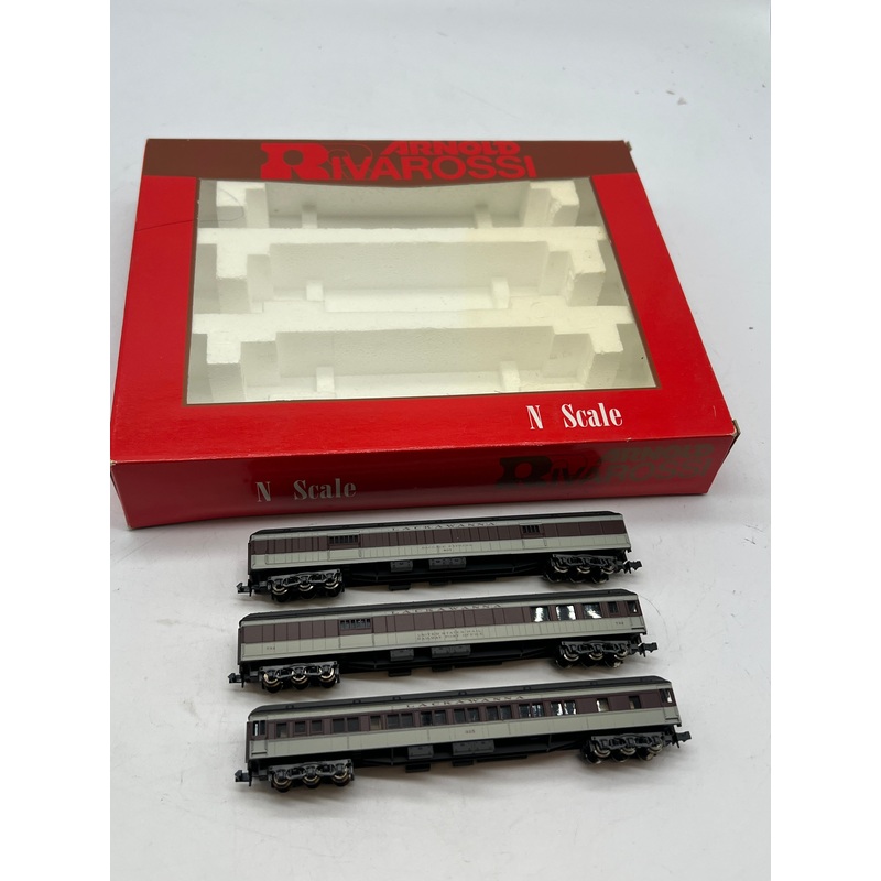 Arnold Rivarossi #0541 Lackawanna 3-car passenger set N scale Like New