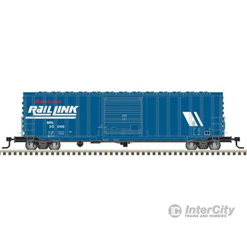 Atlas 50006358 ACF 50′ Precision Design Rib-Side Boxcar – Ready to Run – Master(R) — Montana Rail Link #200046 (Early, blue, white, red)