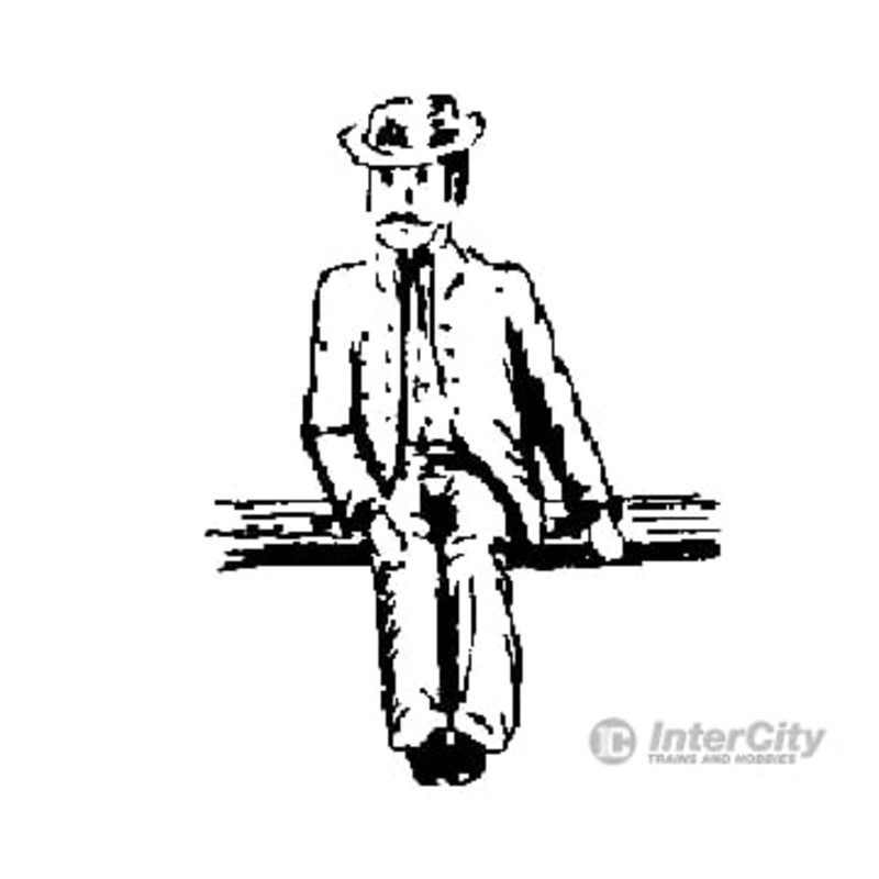 Grandt Line Products 3031 Cast Metal Figure — Seated Man w/Felt Hat