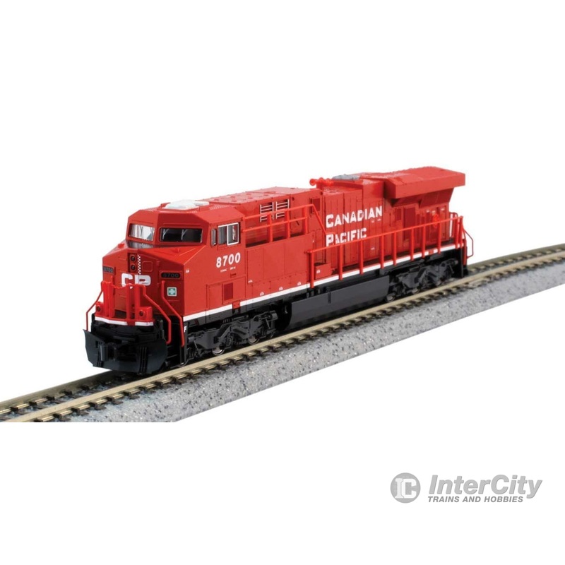 Kato 1768945 GE ES44AC GEVO – Standard DC — Canadian Pacific #8736 (red, white)