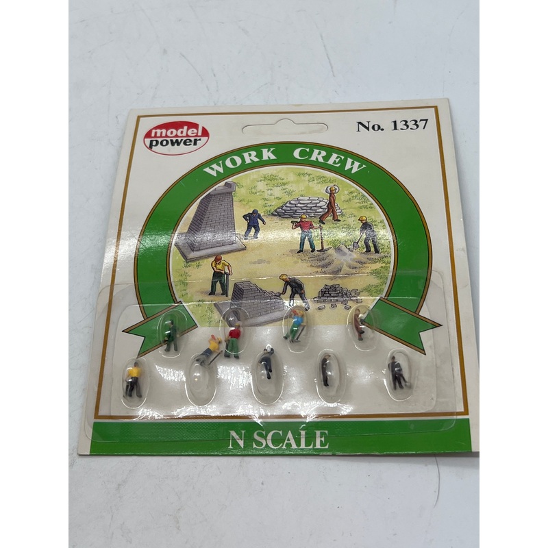 MODEL POWER 1337 WORK CREW N SCALE NEW