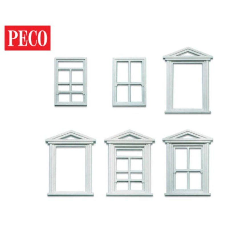 PECO LK-756 (formerly Ratio 078)  Eight Windows & Frames – O Gauge