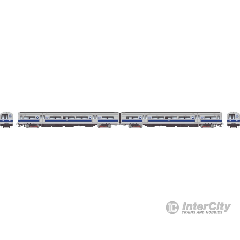 Rapido 207058 HO Budd M3A set (DC/Silent): MNCR – Blue Stripe w/ Headlight: #8130 + 8131