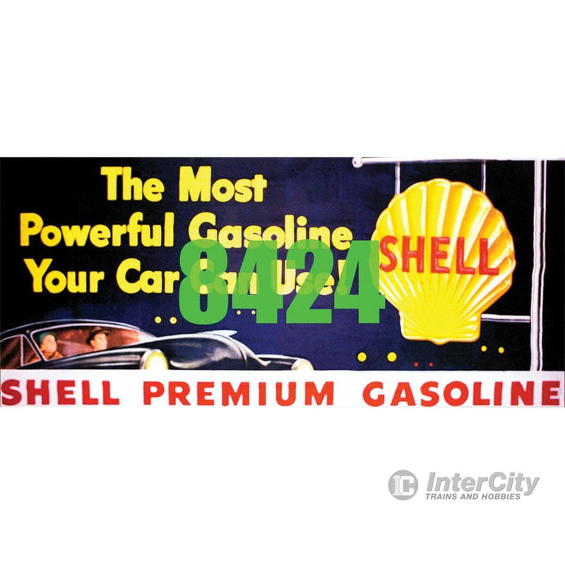 Tichy Train Group 8424 Shell Premium Gasoline Billboard – Kit