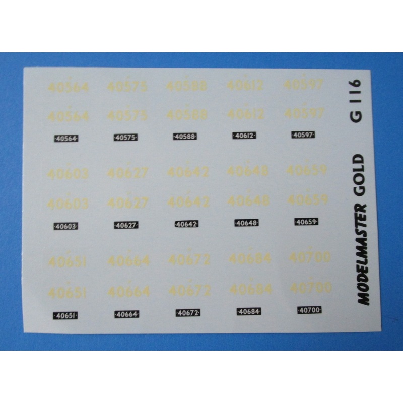 MM-G116 MODELMASTER Steam Loco numbers