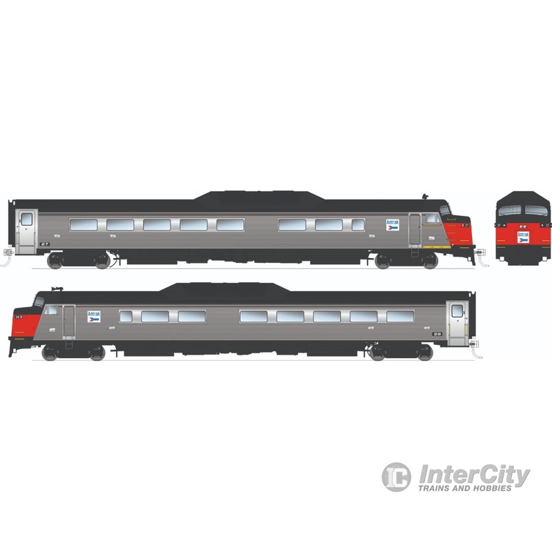 Rapido 016905 HO Budd Roger Williams 2-car set (DC/DCC/Sound): Amtrak – Phase 1