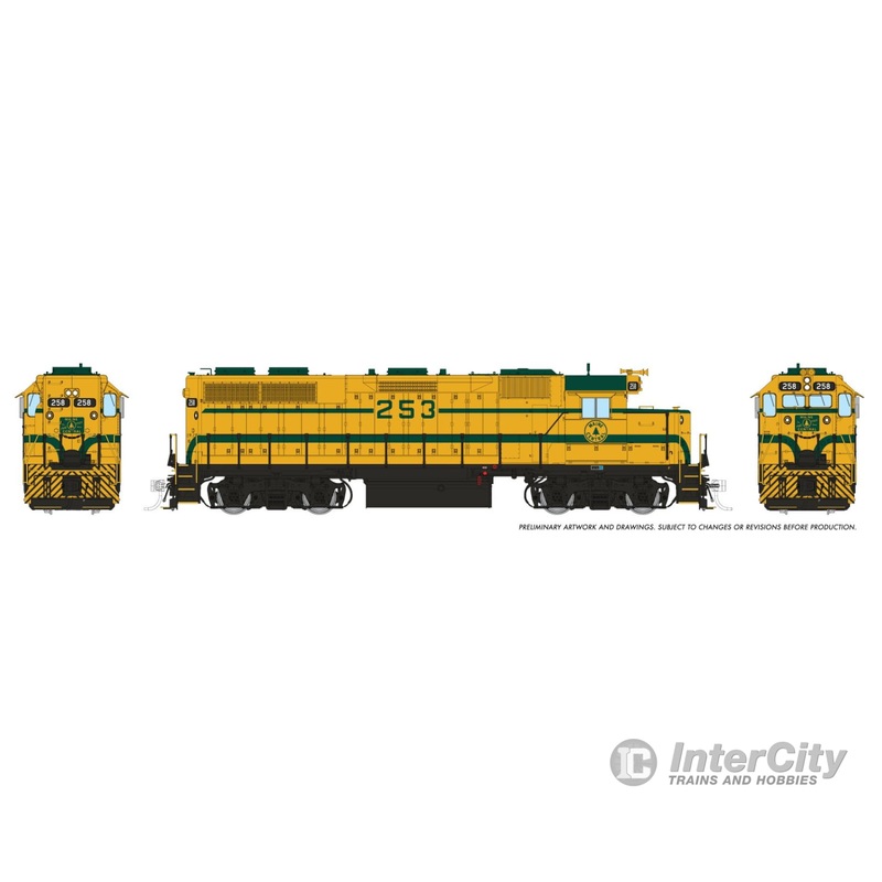 Rapido 038064 HO EMD GP38 (DC/Silent): Maine Central – Harvest Gold: #253