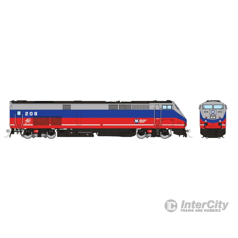 Rapido 085015 HO GE P32AC-DM (DC/Silent): Metro North – Original Scheme: #208