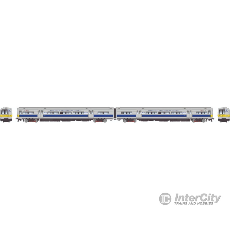 Rapido 207008 HO Budd M3 set (DC/Silent): LIRR/MTA – Blue Stripe / Yellow Ends: #9869 + 9870