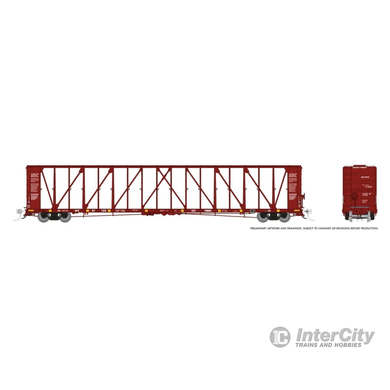 Rapido 562017A N NSC Centerbeam Flatcar: Wisconsin Central – Red: Single Car