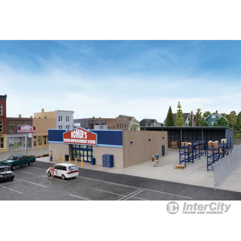 Walthers Cornerstone 4119 Hardware and Lumber Store — Kit – Main Building: 8-7/8 x 9-15/16 x 2-13/16″ 22.5 x 25.2 x 7.1cm