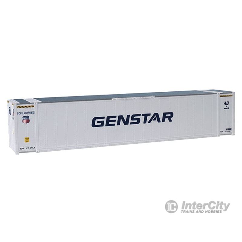 Walthers HO 933-1813 48′ Stoughton Smoothside Container – Union Pacific/Genstar (white, blue)