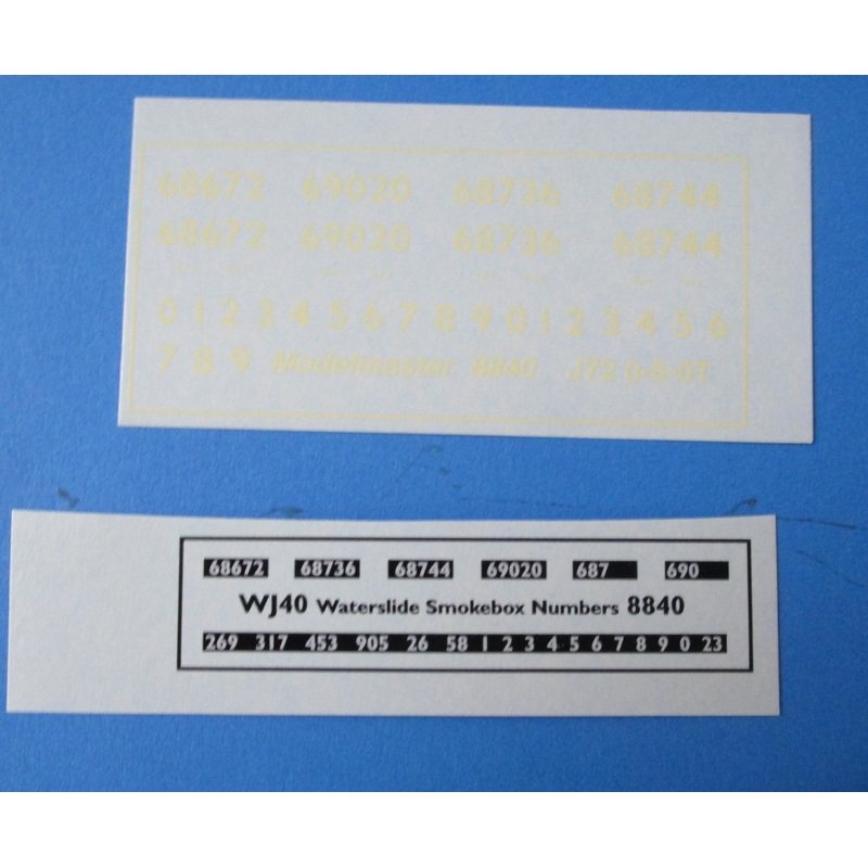 MM-G840 MODELMASTER Ex LNER J72 0-6-0T cabs side and smoke box numbes