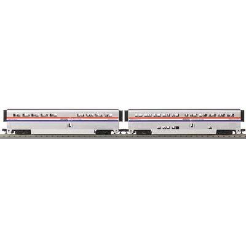 MTH Premier 20-6539 Amtrak SuperLiner Sleeper/Diner Set O SCALE Used Excellent