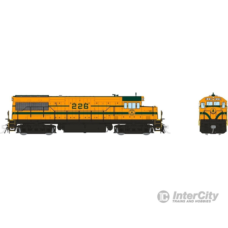 Rapido 035548 HO GE U25B Low Hood (DC/DCC/Sound): Maine Central – Harvest Gold: #226