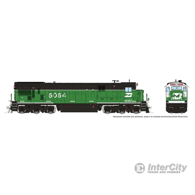 Rapido 042602 HO C36-7 DC/DCC/Sound): Burlington Northern – Whiteface w /stripe: #5054