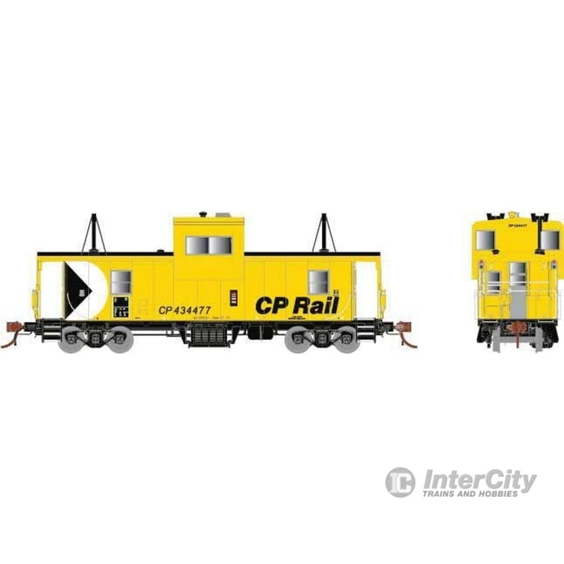 Rapido Trains HO 110129 CP Angus Shops Caboose – Ready to Run – Canadian Pacific 434539 (yellow, black, white, Multimark)