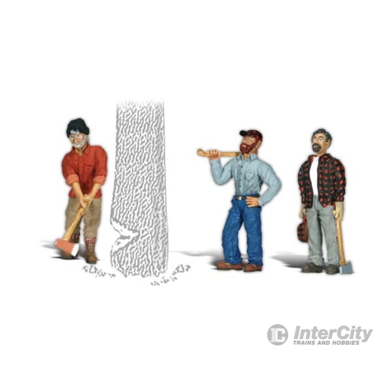 Woodland Scenics 2552 Scenic Accents(R) Figures — Chip, Woody, & Chopper