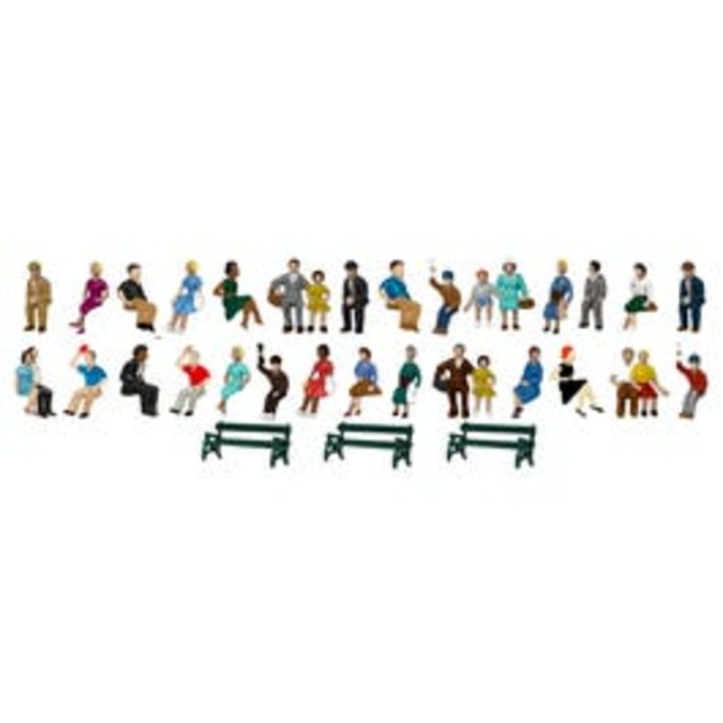 Lionel HO #1957210 Sitting Passengers Bulk Pk Figures- 50pk