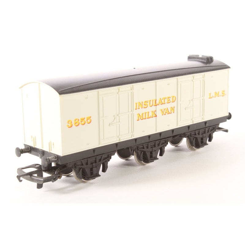 R734 HORNBY   L.M.S. 6 Wheel Insulated Milk Van no. 3855 – BOXED