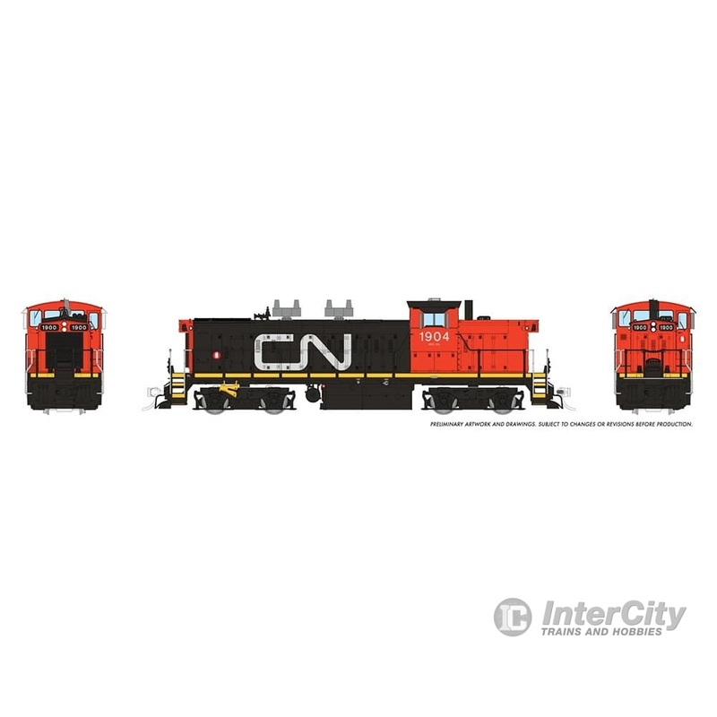Rapido 010572 HO GMD-1 (DC/DCC/Sound): CN – Noodle Red Cab: #1904
