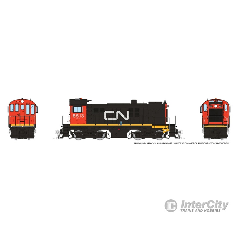 Rapido 036514 HO MLW S-13 (DC/DCC/Sound): CN – Noodle w/ Red Cab: #8513