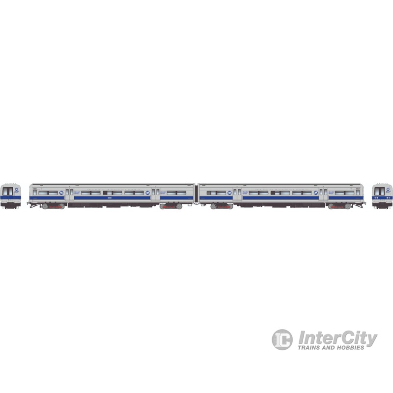 Rapido 207552 HO Budd M3A set (DC/DCC/Sound): MNCR – Blue Stripe Scheme: #8004 + 8005