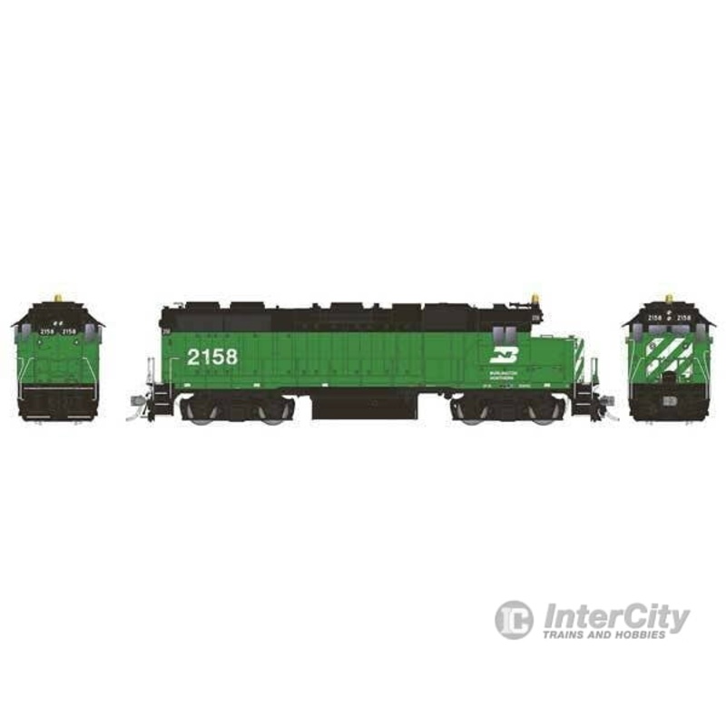 Rapido Trains HO 38532 EMD GP38 Low Nose – Sound and DCC – Burlington Northern #2185 (Cascade Green, black, white)