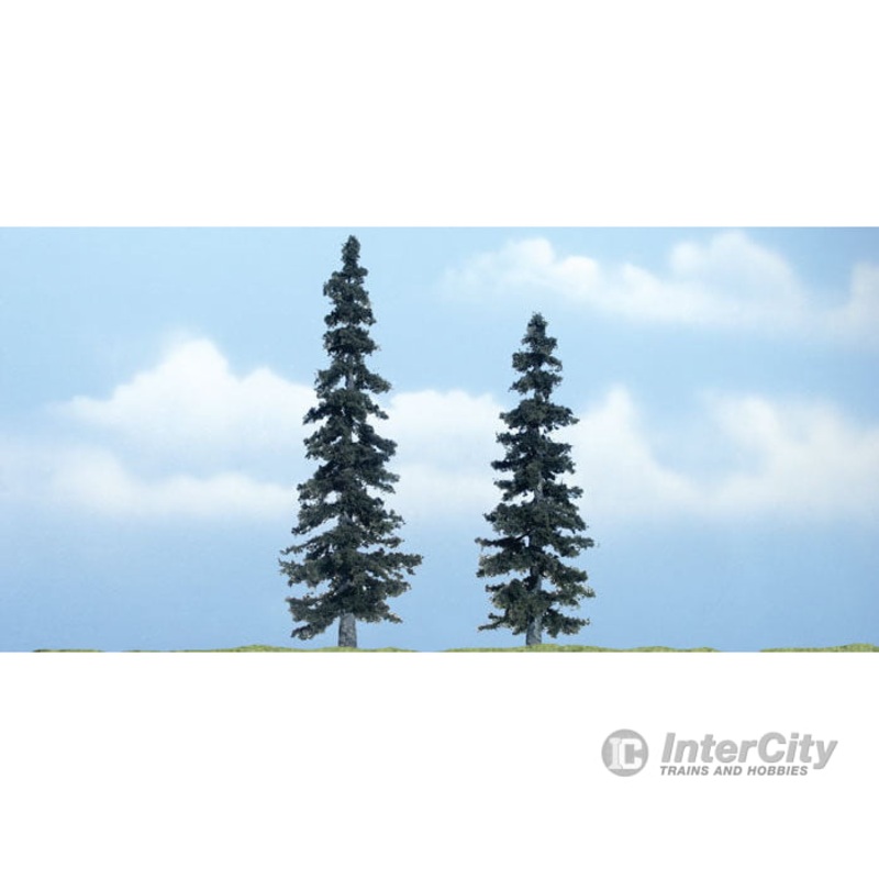 Woodland Scenics 1621 Ready Made Premium Trees(TM) — Spruce – 1 Each: 4-7/8 & 4″ 12.4 & 10.2cm