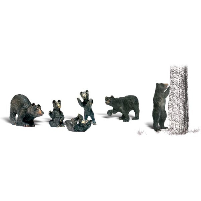 Woodland Scenics WDS A1885 WDS1885 Black Bears – HO Scale