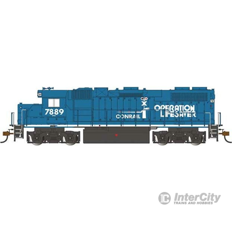 Bachmann 61722 EMD GP38-2 – Standard DC — Conrail #7889 (Operation Lifesaver, blue, white)