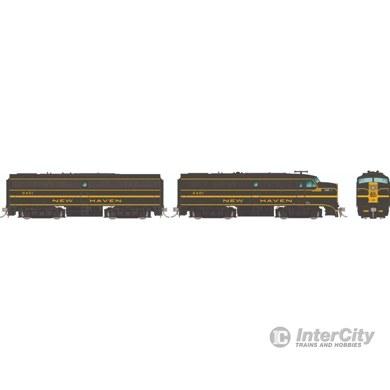 Rapido 037565 HO ALCo FA-1 + FB-1 (DC/DCC/Sound): New Haven – Green Scheme: #0401 + #0451