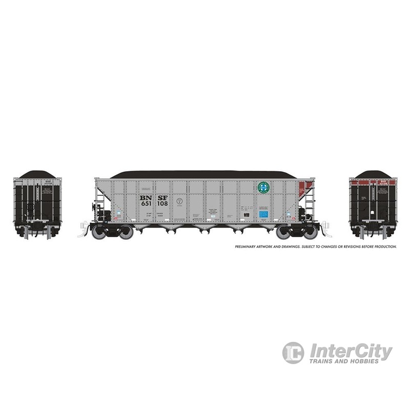 Rapido 169042 HO AutoFlood III Coal Hopper: BNSF – Circle Cross: 6-Pack #1