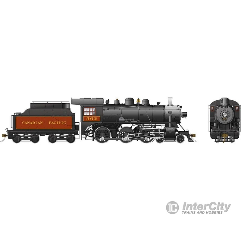 Rapido 602010 HO scale D10j Steam Locomotive (DC/Silent): CPR Maroon #962