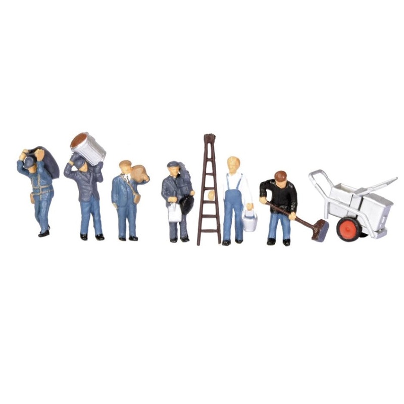 36-417 BACHMANN Tradesmen, 1950s/1970s, 6 hand painted figures – OO Gauge
