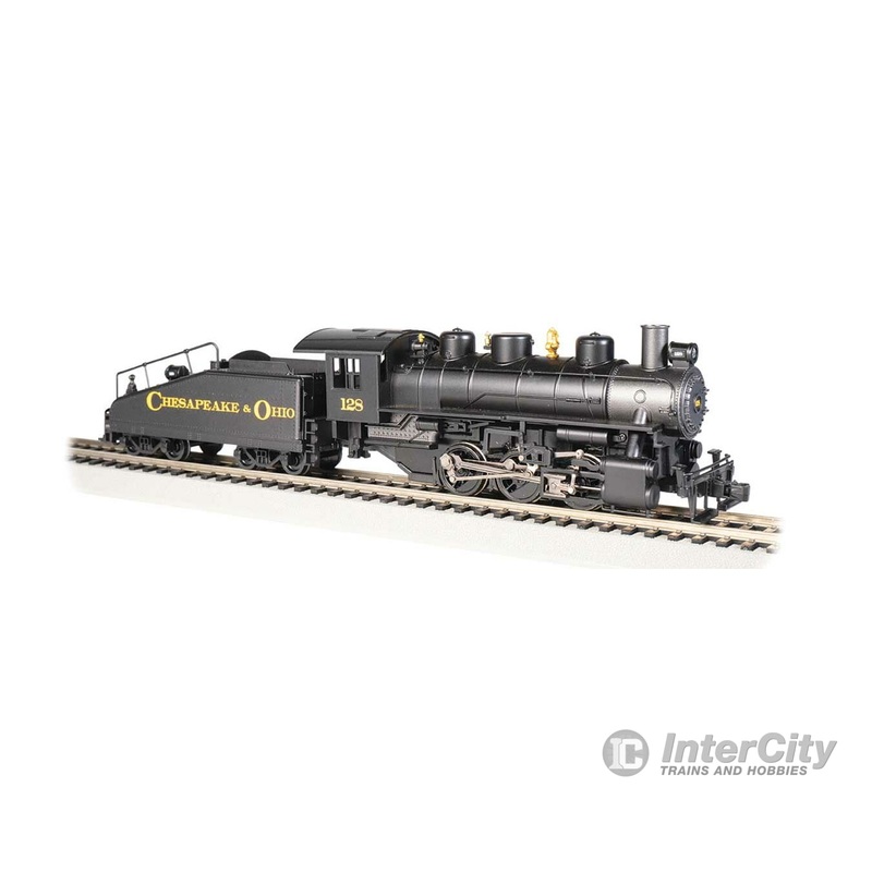 Bachmann 51612 USRA 0-6-0 with Slope-Back Tender, DCC and Smoke — Chesapeake & Ohio 128 (black, graphite)