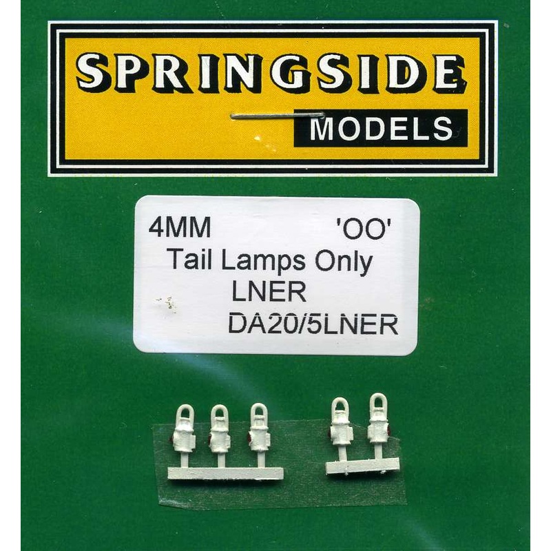 DA20/LNER SPRINGSIDE   White Tail Lamps LNER pack  of 5 – OO Gauge