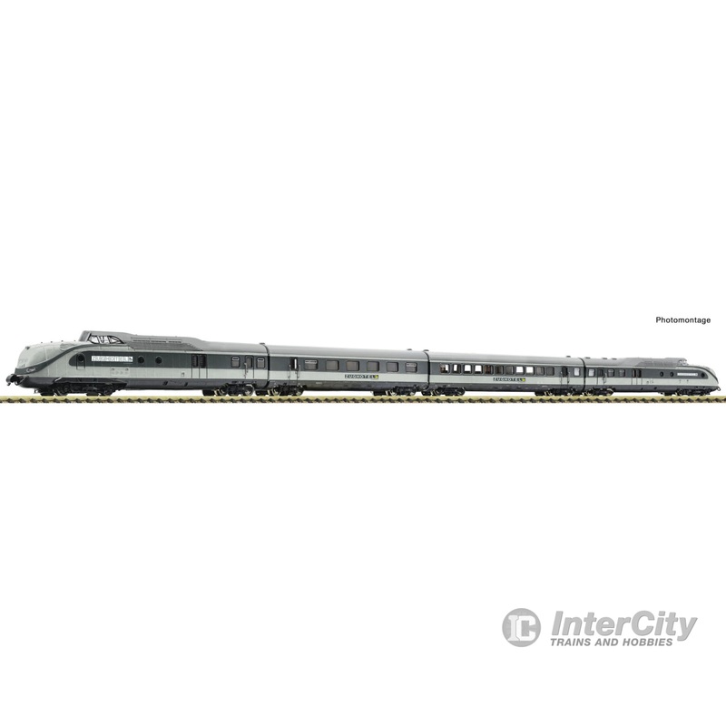 Fleischmann 7760009 N 4 piece set: DMU class 601 “Zughotel”, RailAdventure