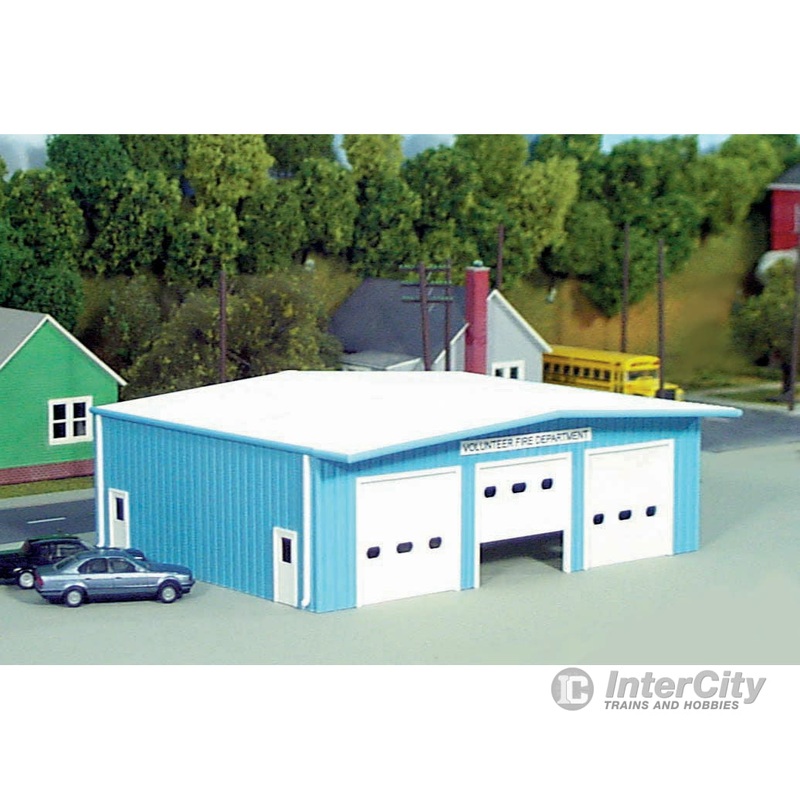 Pikestuff 19 Fire Station — Kit (blue) – 7 x 5-1/2″ 17.5 x 12.5cm