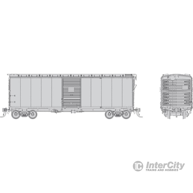 Rapido 180099 HO 1937 AAR 40′ Boxcar – Square corner: Undecorated: Single Car