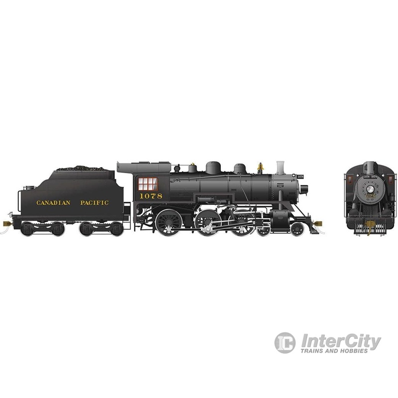 Rapido 602007 HO scale D10k Steam Locomotive (DC/Silent): CPR #1078