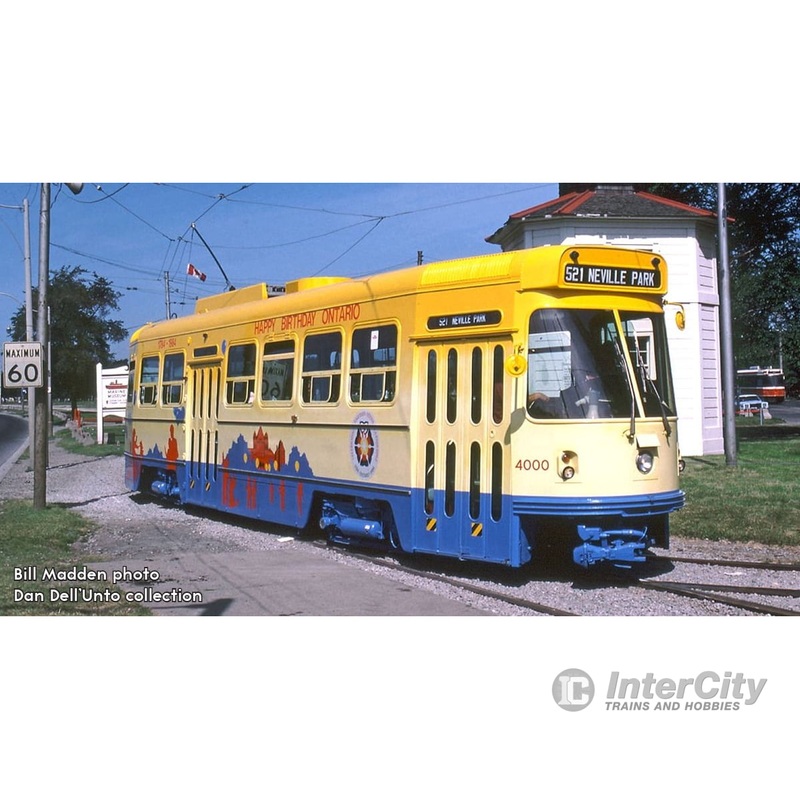 Rapido 702015 HO CLRV (DC/Silent): TTC – “Happy Birthday Ontario”: #4000