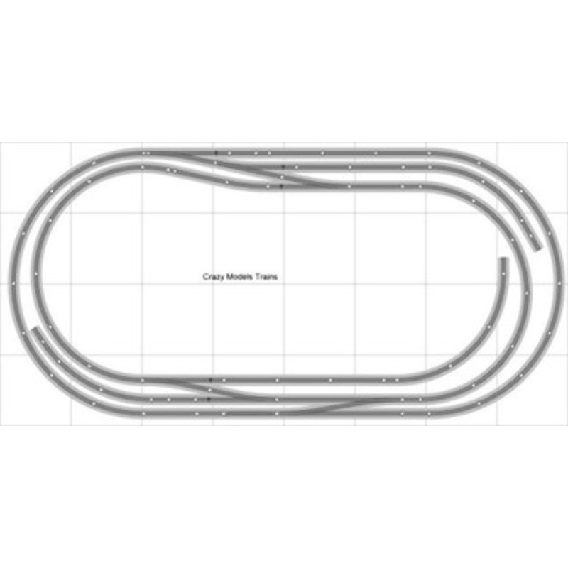Bachmann E-Z Track Train Layout #013D Train Set HO Scale 4′ X 8′ DCC Switches