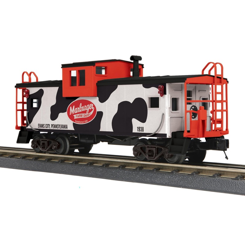 MTH Railking 30-77371 Marburger Dairy Extended Vision Caboose limited O Scale NEW