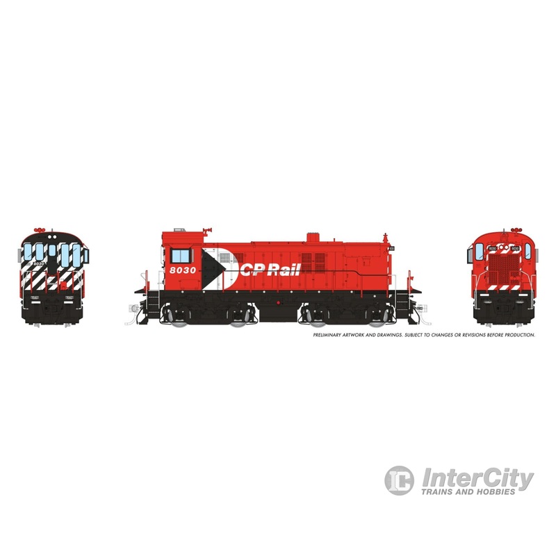 Rapido 036112 HO MLW RS-23 (DC/Silent): CP Rail: Action Red (8″ Stripes): #8030