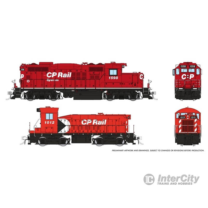 Rapido 054519 HO GP9u Mother+Slug (DC/DCC/Sound): CP – System: #1598 + #1012