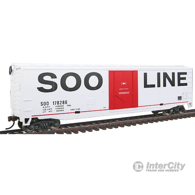 Walthers Trainline 1671 50′ Plug-Door Boxcar – Ready to Run — Soo Line