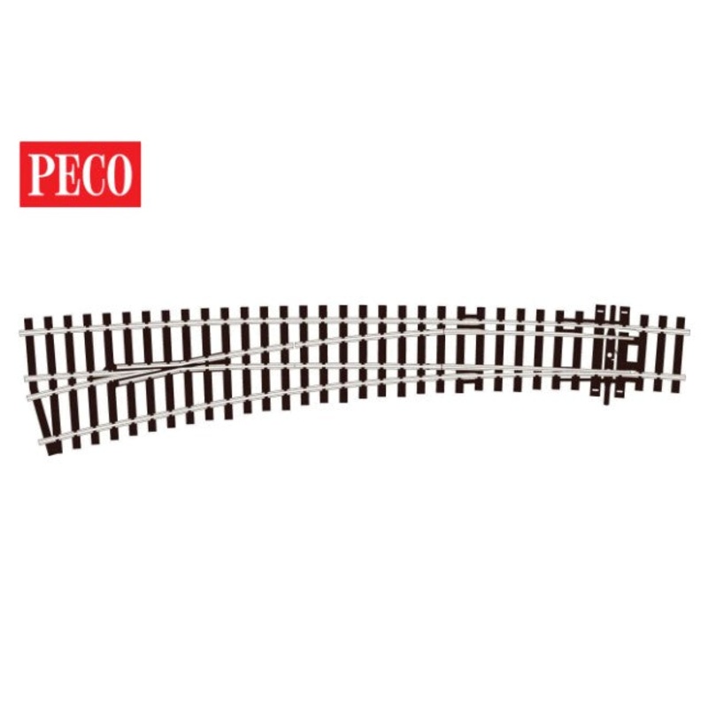 SL-E87 PECO Code 100 Electrofrog Large radius curved left hand point