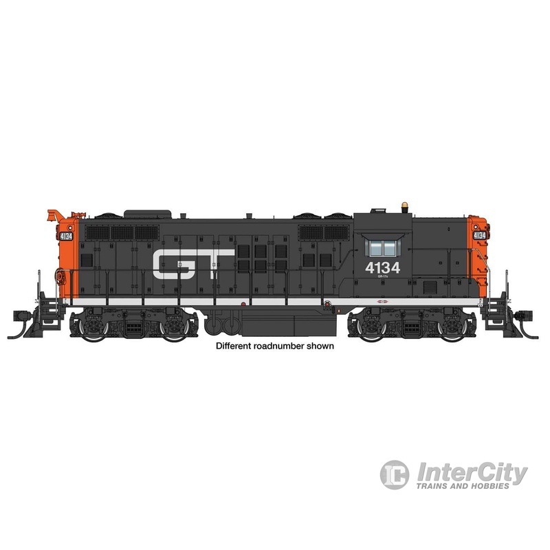 Walthers Proto 49804 EMD GP9 – Standard DC — Grand Trunk Western #4137 (black, white, orange)